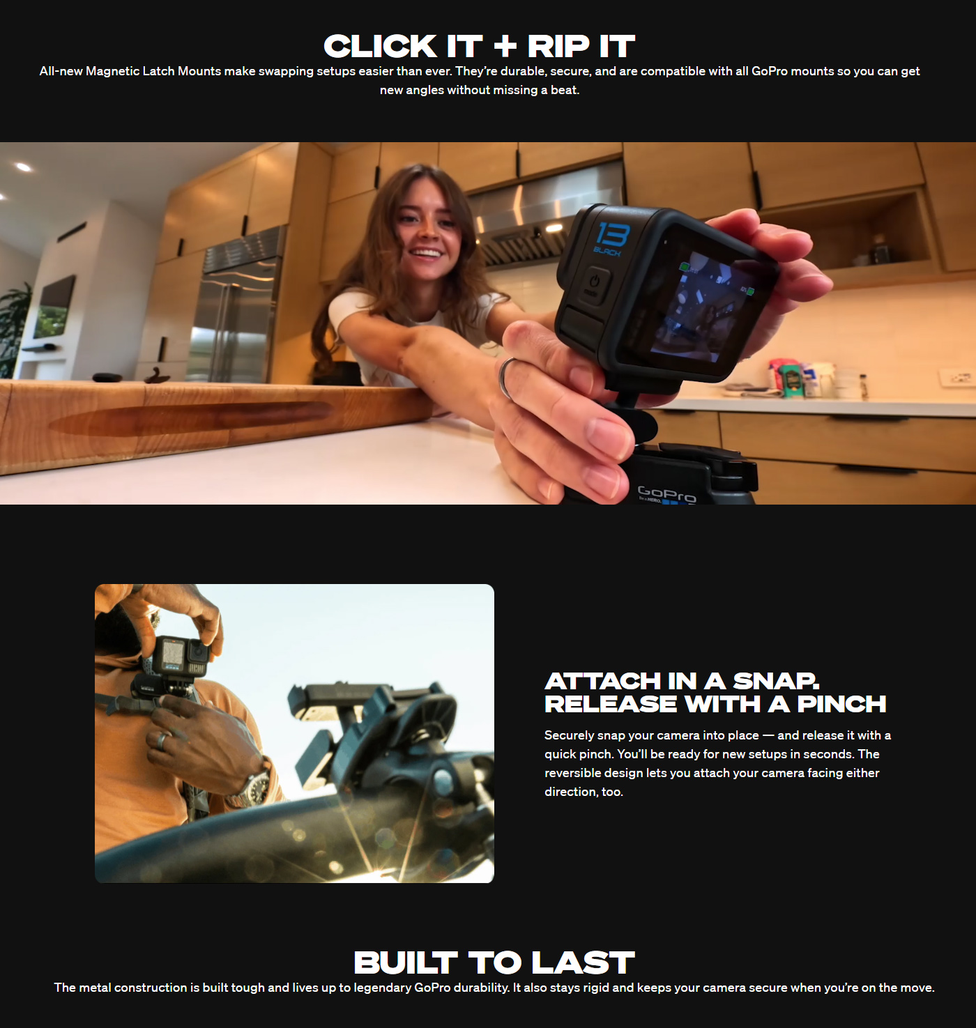 Mô tả GoPro Magnetic Latch Mount - Ngàm khóa từ tính dành cho GoPro Hero13 Black - 1