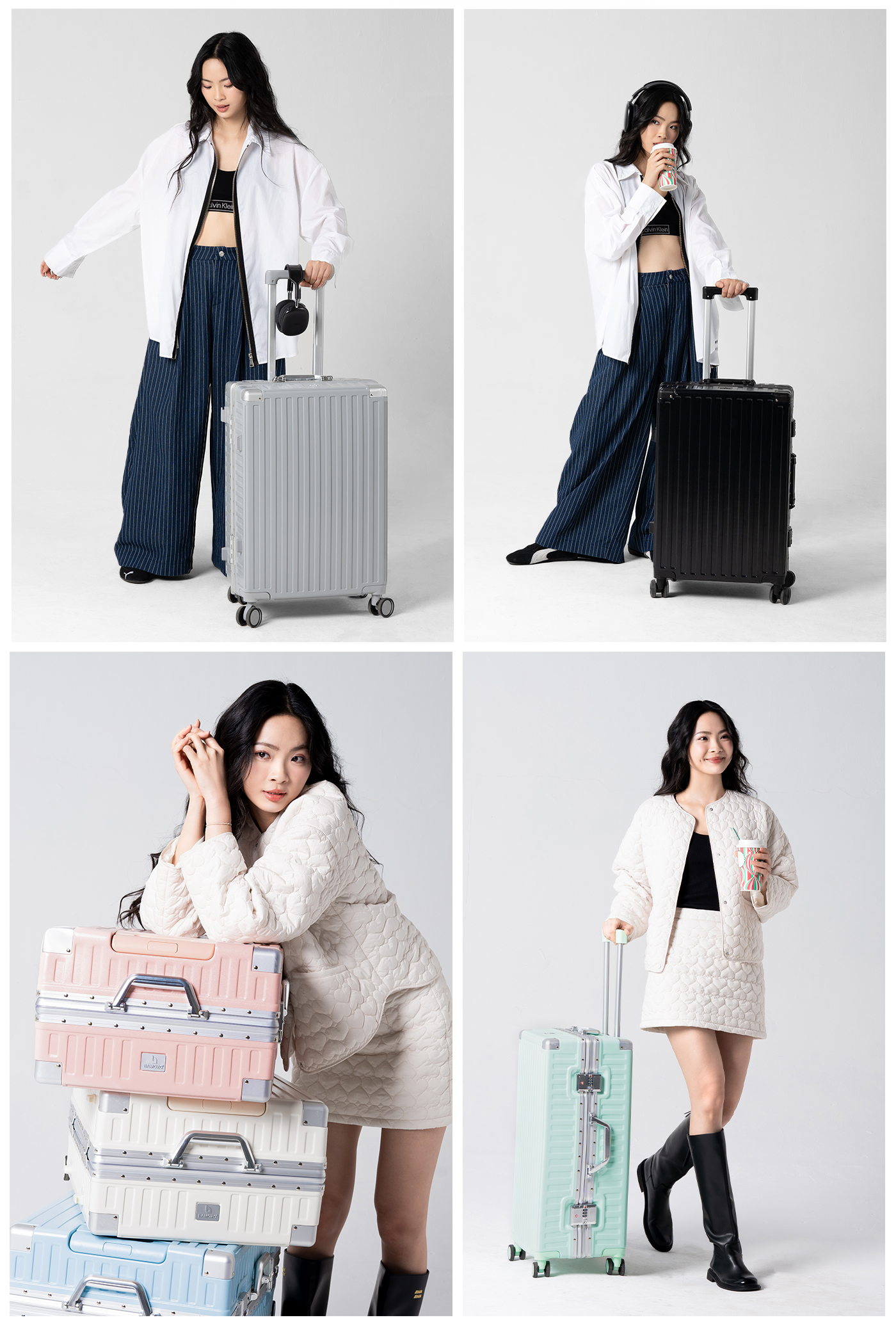 Mô tả Vali Bamozo 9033 Khung Nhôm Size 20/24/28 Khóa Số Bảo Mật Bịt 4 Góc Chống Va Đập Bảo Hành 5 năm - 5