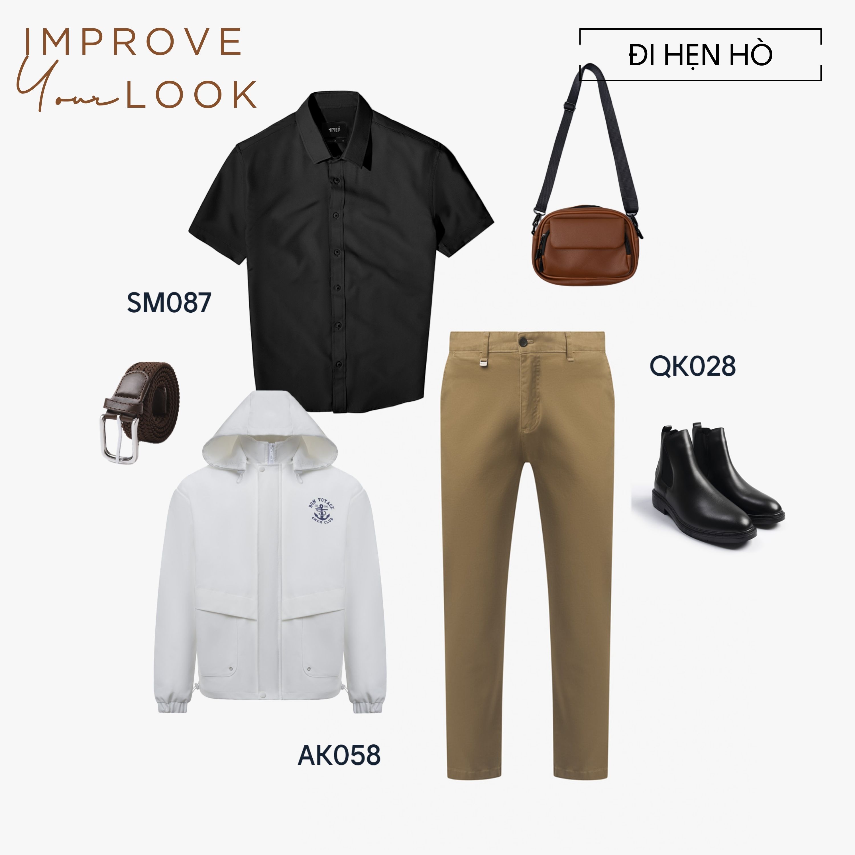 Mô tả Áo sơ mi nam tay ngắn trơn đẹp 4MEN SM087 vải lụa chéo mềm mịn, hạn chế nhăn, form regular rộng công sở trẻ trung giá rẻ - 5