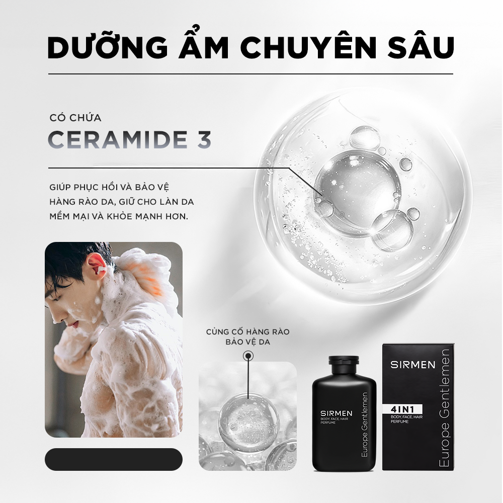 Chi tiết Sữa tắm gội nam SIRMEN 4in1