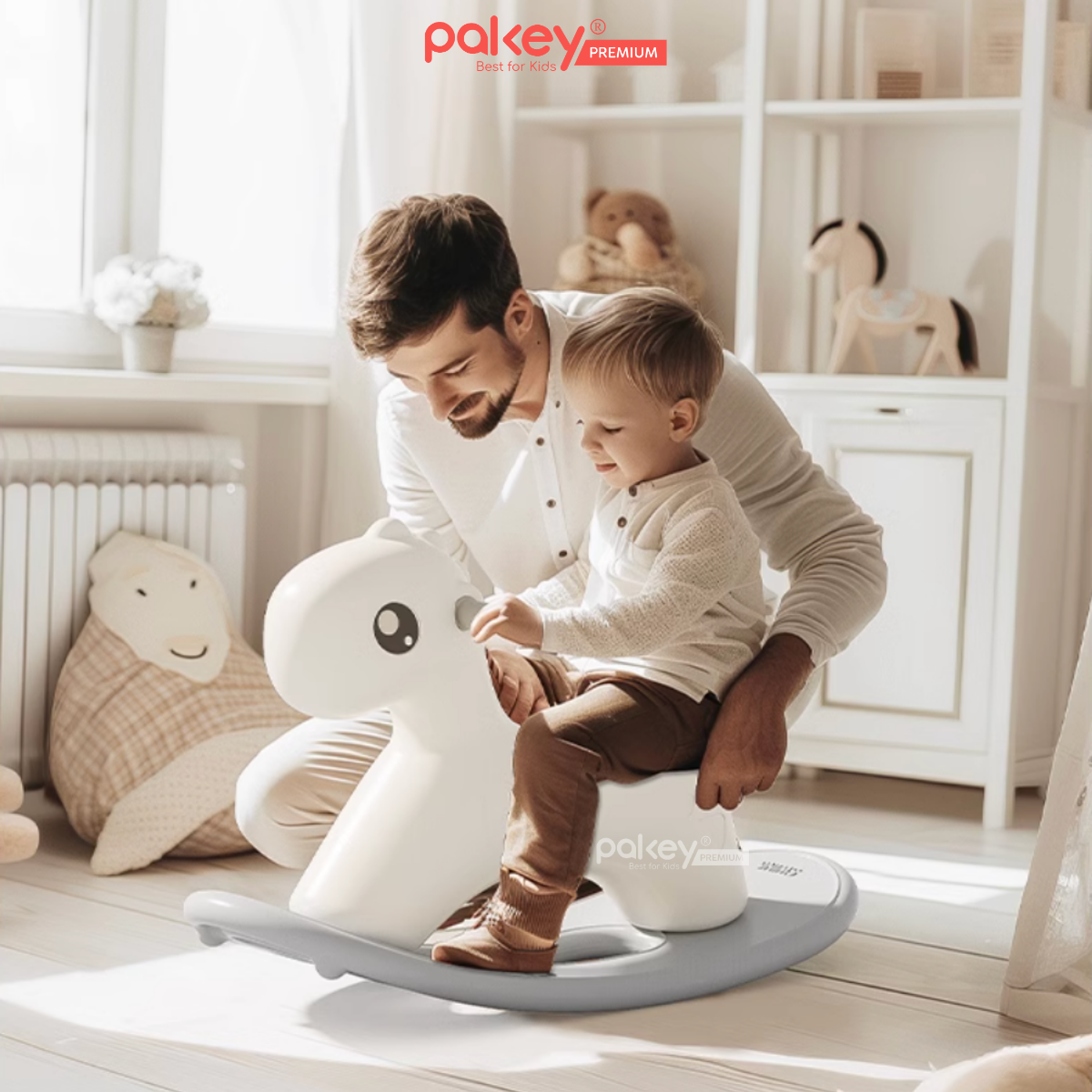 Mô tả Ngựa Bập Bênh Cho Bé Phong Cách Hàn Quốc, Bập Bênh Cho Bé Chống Lật, An Toàn Màu Sắc Dễ Thương RH01 - 2