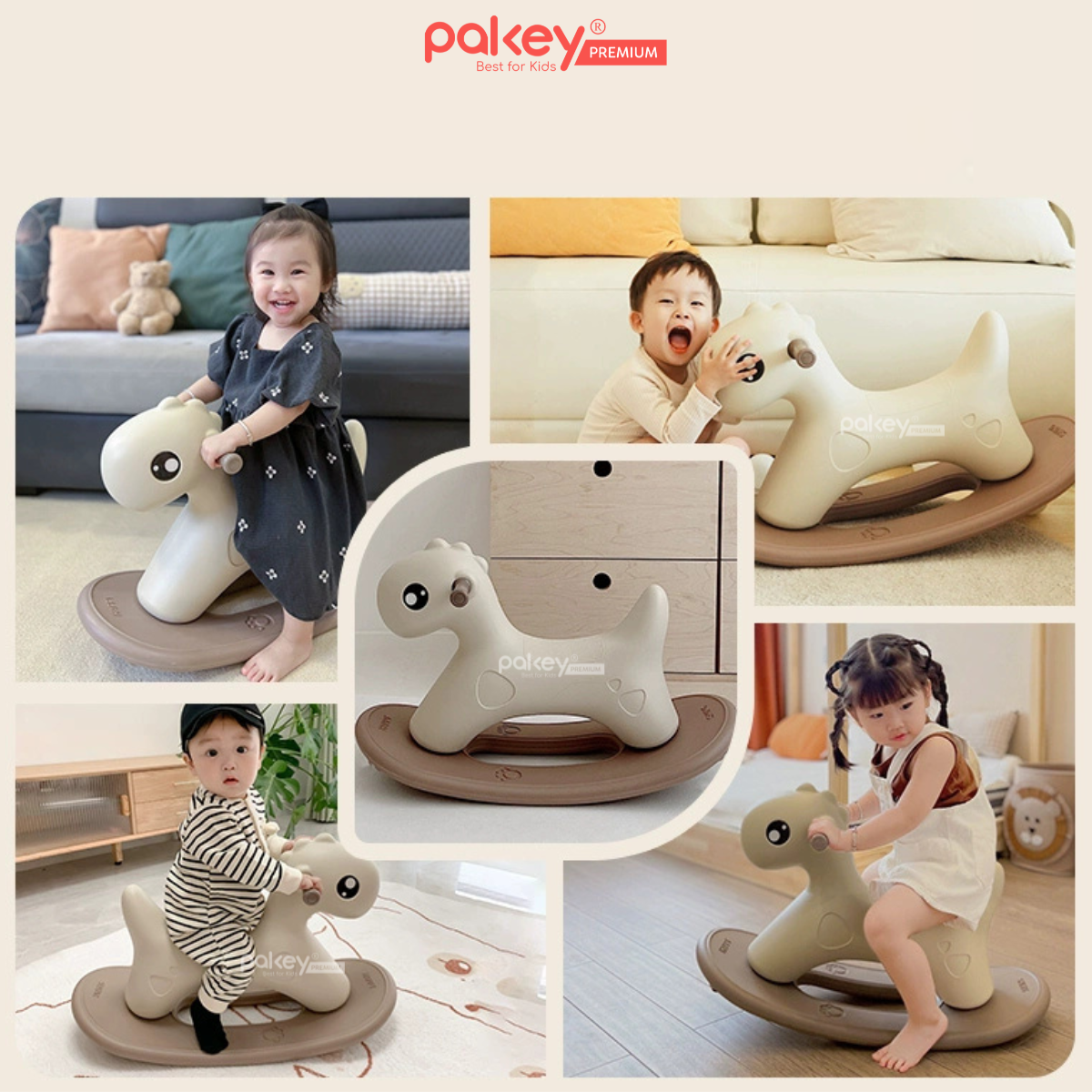 Mô tả Ngựa Bập Bênh Cho Bé Phong Cách Hàn Quốc, Bập Bênh Cho Bé Chống Lật, An Toàn Màu Sắc Dễ Thương RH01 - 3