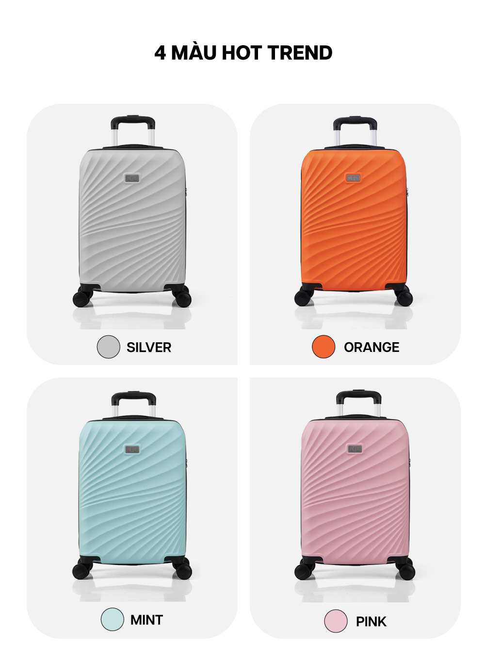 Mô tả Vali Kéo MIAvn Du Lịch Valinice YARI - Size S 20inch, Nhựa ABS Cứng Cáp Bền Bỉ, Khoá TSA, Bảo Hành Trọn Đời - 2