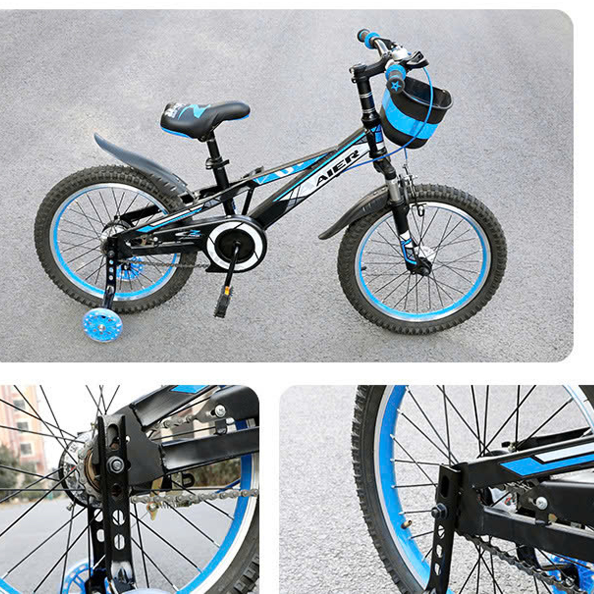 Mô tả Bánh Phụ Xe Đạp Trẻ Em Phát Sáng Cân Bằng Chắc Chắn Dành Cho Các Bánh Xe Size 12 14 16 18 20inch Chính Hãng Amalife - 8