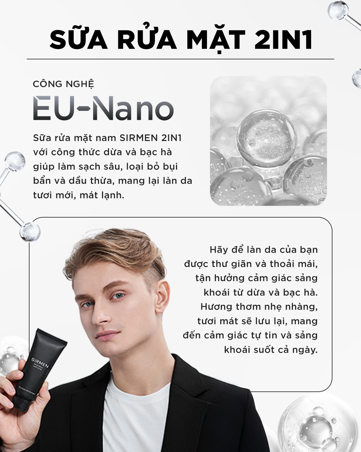 Mô tả Combo NAPOLI EUROPE Gồm Sữa tắm 350g & Sữa rửa mặt 100g hương nước hoa châu Âu SIRMEN Europe Gentlemen - 6