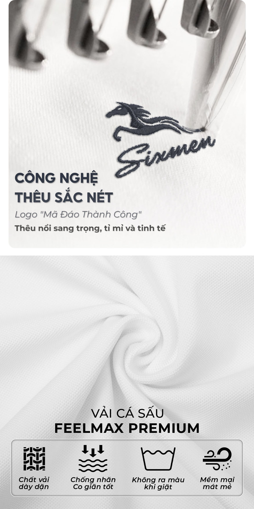 Áo Polo SIXMEN cận cảnh