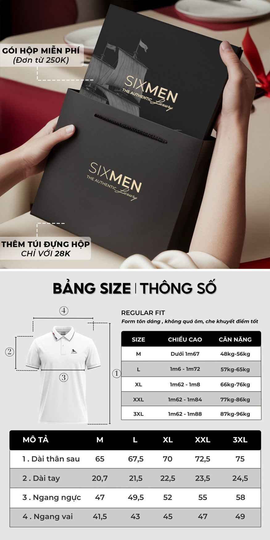 Áo Polo SIXMEN chi tiết 3