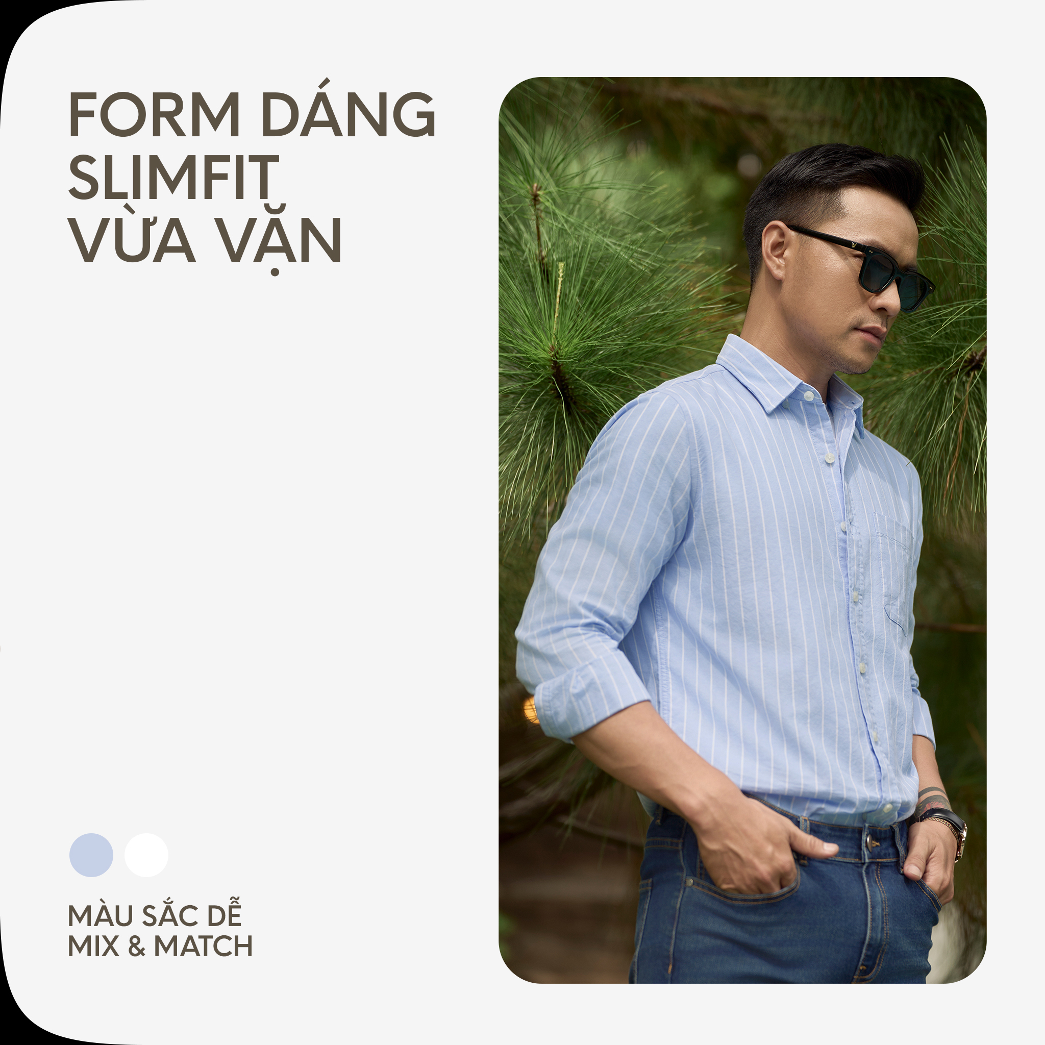 Mô tả Áo Sơ Mi Nam By Cotton Cao Cấp Dài Tay Oxford Phối Sọc Multi Color 1124 - 3