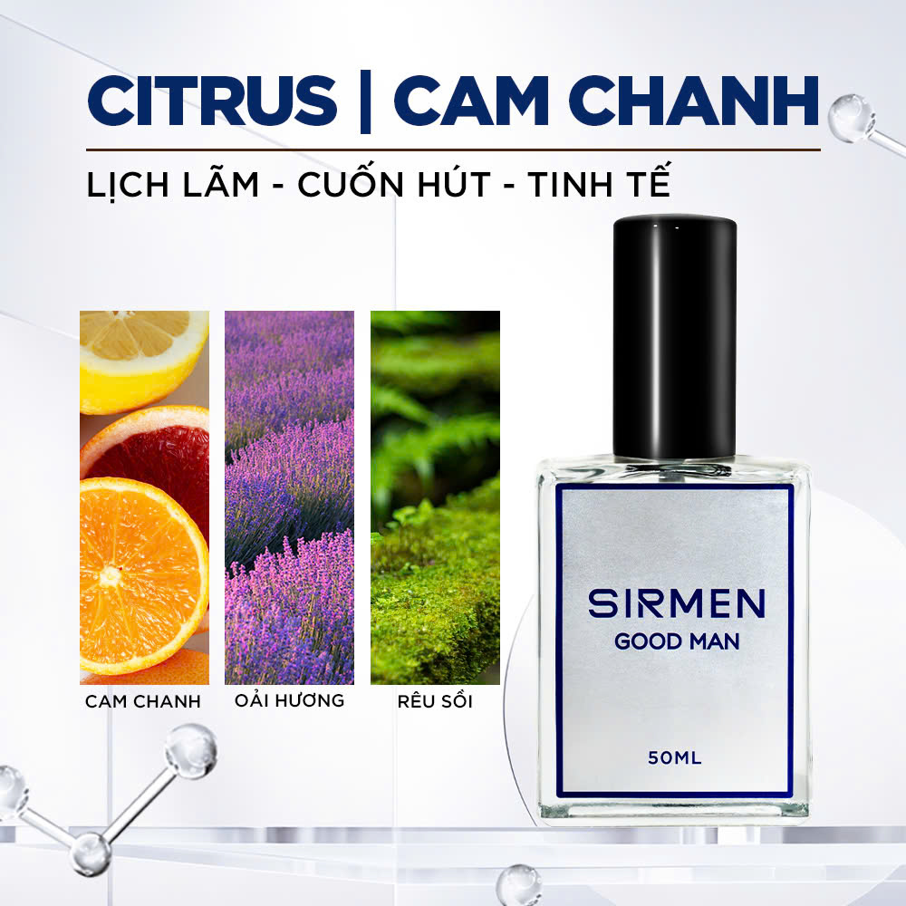 Mô tả Nước hoa nam SIRMEN GOOD MAN Eau de Parfum Châu Âu cao cấp chai thơm lịch lãm cuốn hút - 2