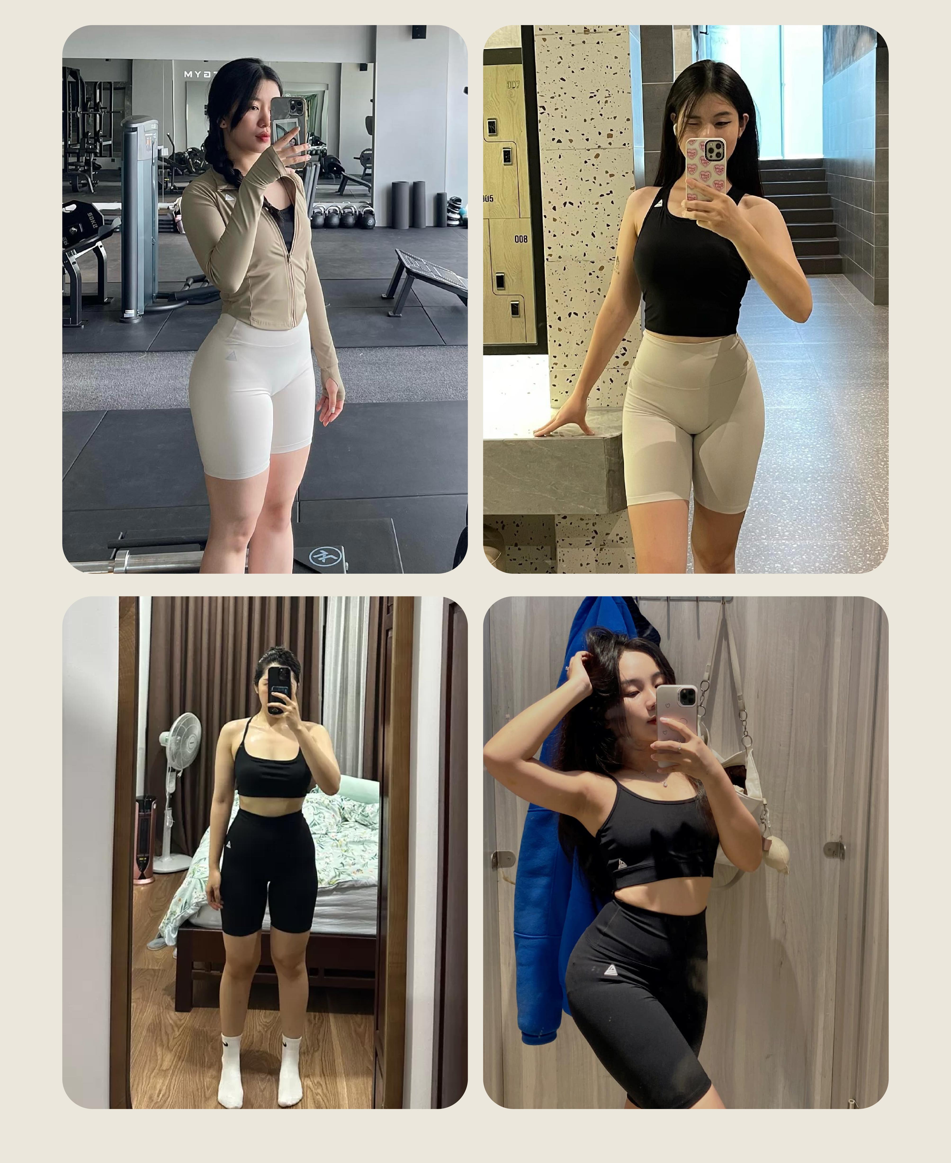 Mô tả Quần tập gym yoga lửng Fitme legging nữ vải thun biker 2 lớp cạp cao tôn dáng bigsize QLTG - 7