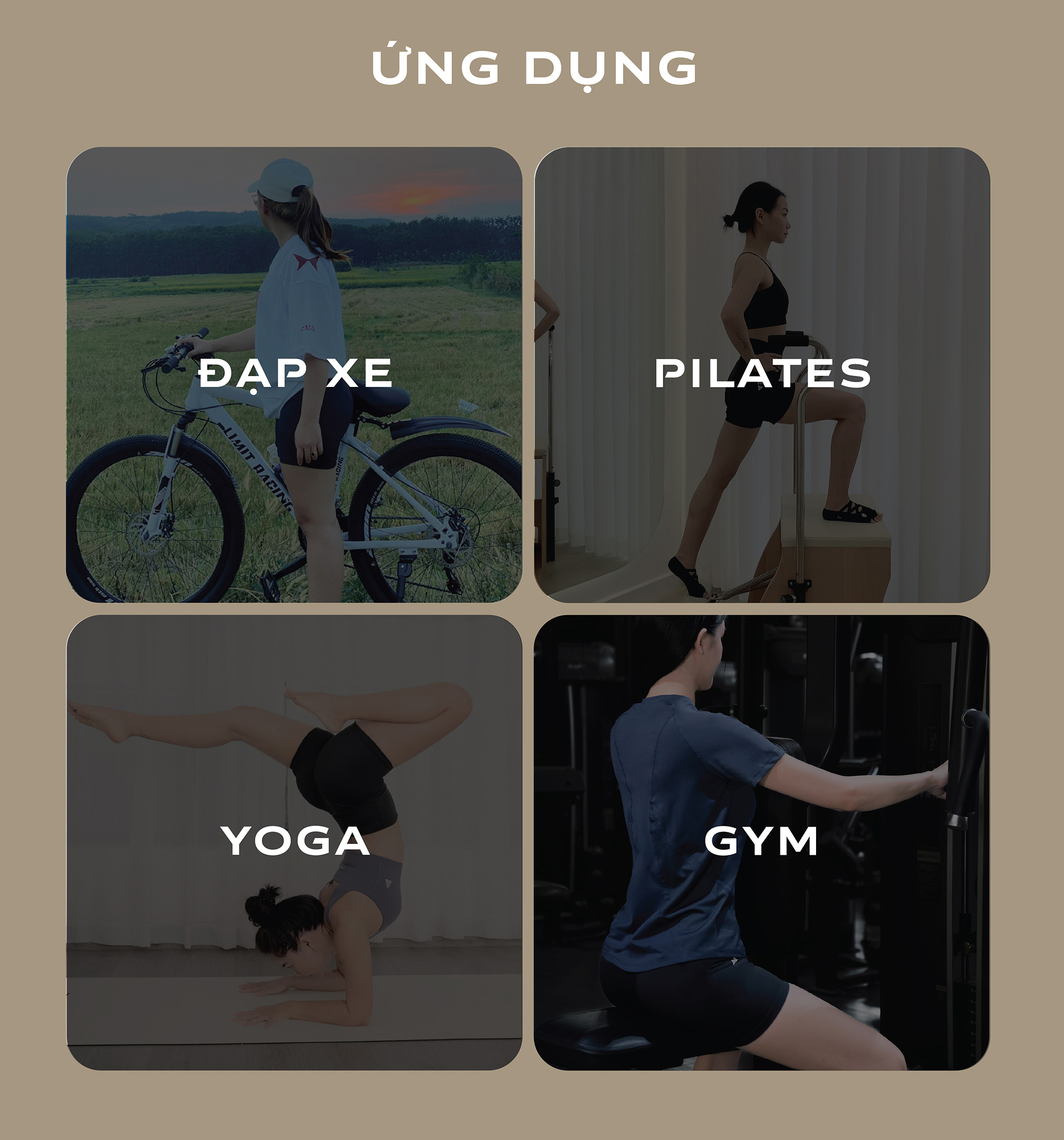 Mô tả Quần đùi tập gym yoga Fitme legging nữ cạp cao tôn dáng co giãn 4 chiều cao cấp QNTG - 6