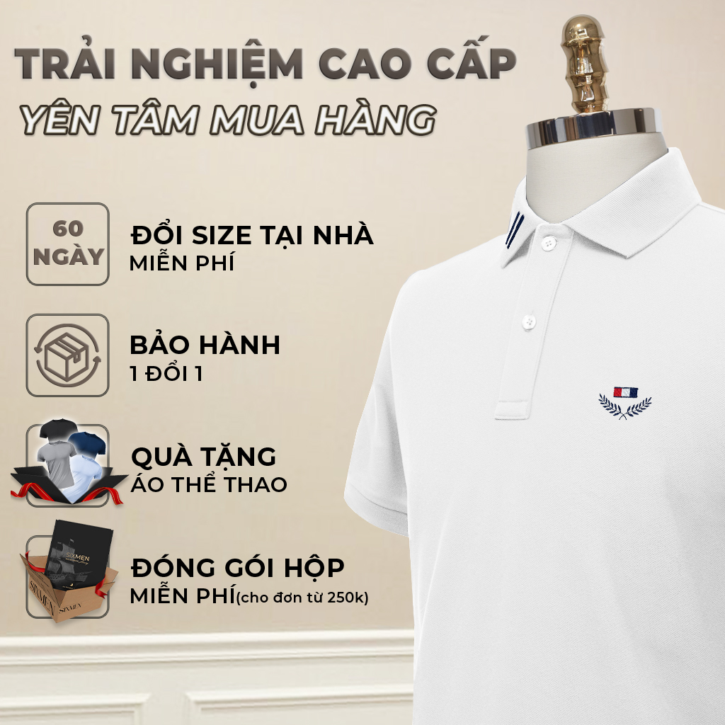 Mô tả Áo polo nam cao cấp VICTORY [Tặng Kèm Hộp Quà] Vải cá sấu FeelMax thoáng mát, sang trọng - SIXMEN - 2