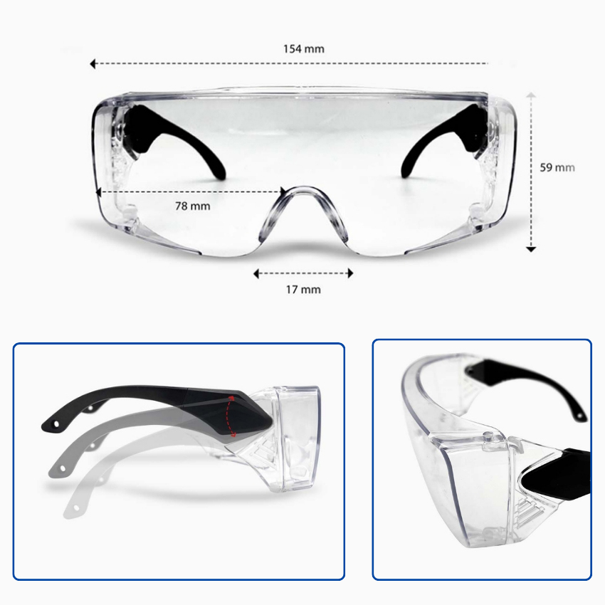 Mô tả Kính chắn bụi đi đường ANDU EYEWEAR chống tia UV, hạn chế bám hơi nước chất liệu nhựa cao cấp - 2