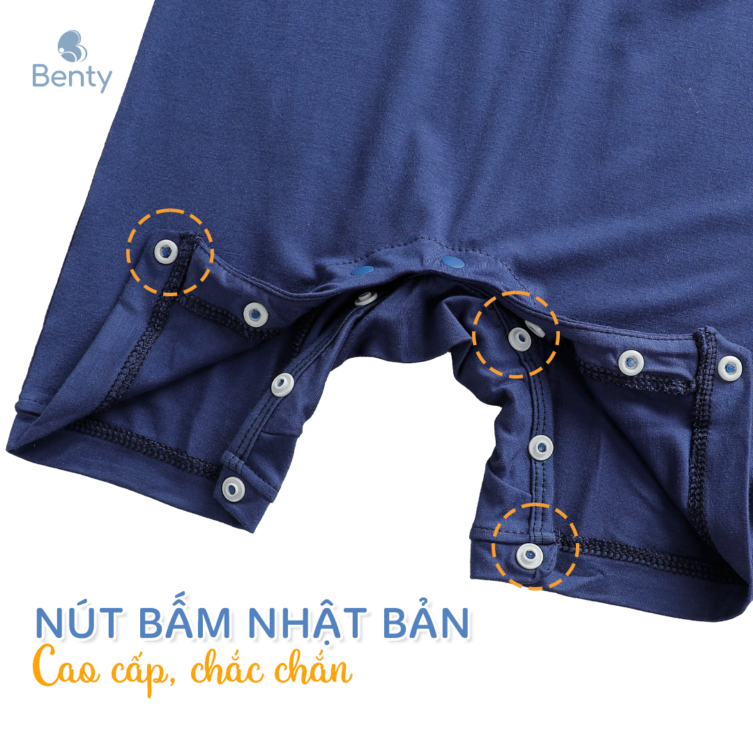 Mô tả Bộ body cộc tay cài chéo BENTY màu trơn,thiết kế tiện lợi,vải cotton an toàn da bé từ 0 đến 18 tháng - 4