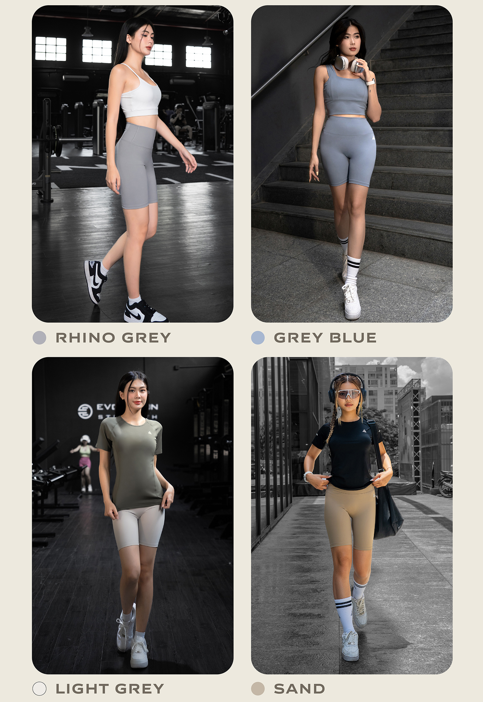 Mô tả Quần tập gym yoga lửng Fitme legging nữ vải thun biker 2 lớp cạp cao tôn dáng bigsize QLTG - 9