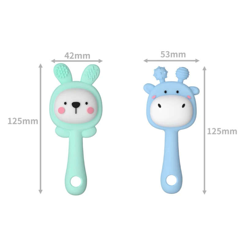 Mô tả Đồ Chơi Lục Lạc KidAndMom Xúc Xắc Gặm Nướu Cầm Tay Silicone Phát triển Nghe Nhìn - 6