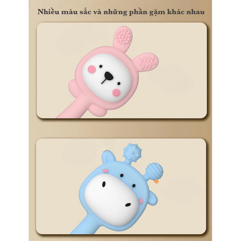 Mô tả Đồ Chơi Lục Lạc KidAndMom Xúc Xắc Gặm Nướu Cầm Tay Silicone Phát triển Nghe Nhìn - 8