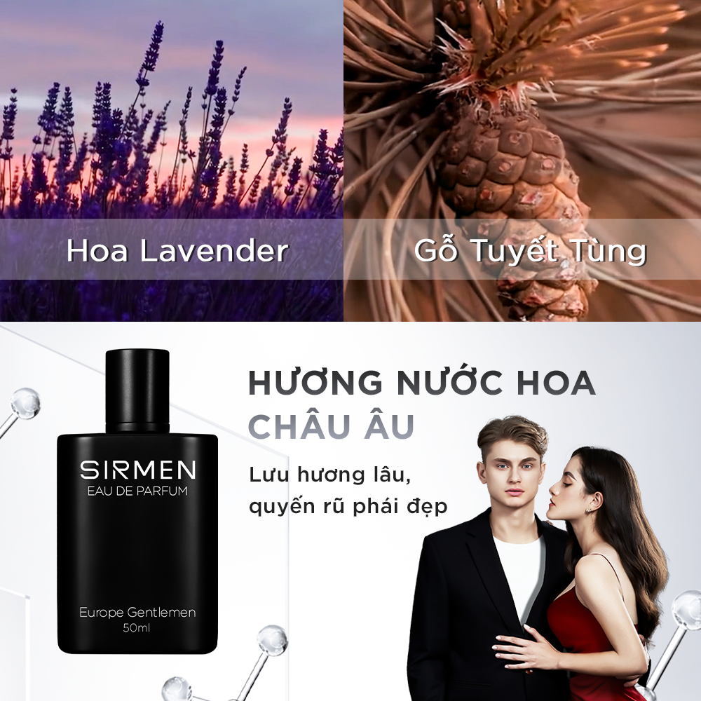 Mô tả Nước hoa nam SIRMEN Signature Eau de Parfum Châu Âu Europe Gentlemen cao cấp thơm tự nhiên sang trọng - 5