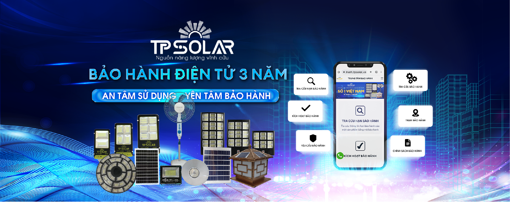 Chính sách bảo hành 3 năm của TP SOLAR