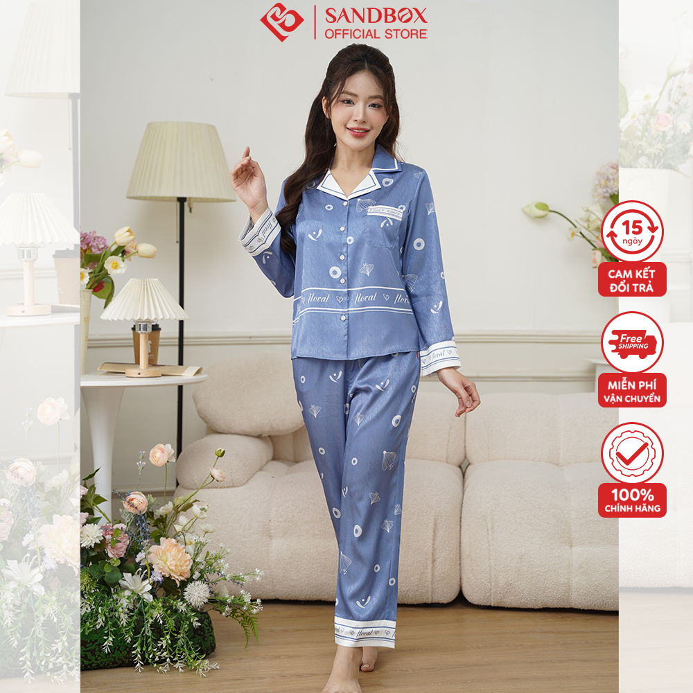 Bộ Pijama SANDBOX Lụa Vân Xước Trendy 8