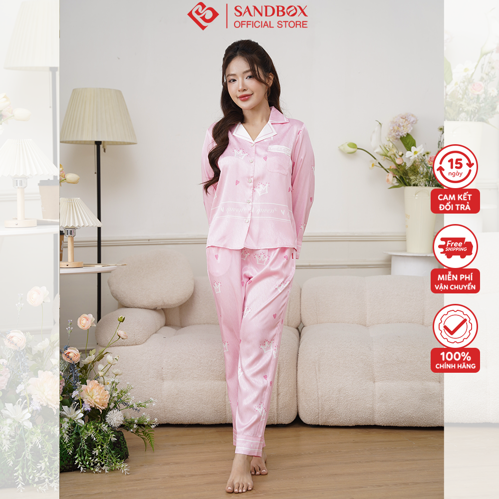 Bộ Pijama SANDBOX Lụa Vân Xước Trendy 3