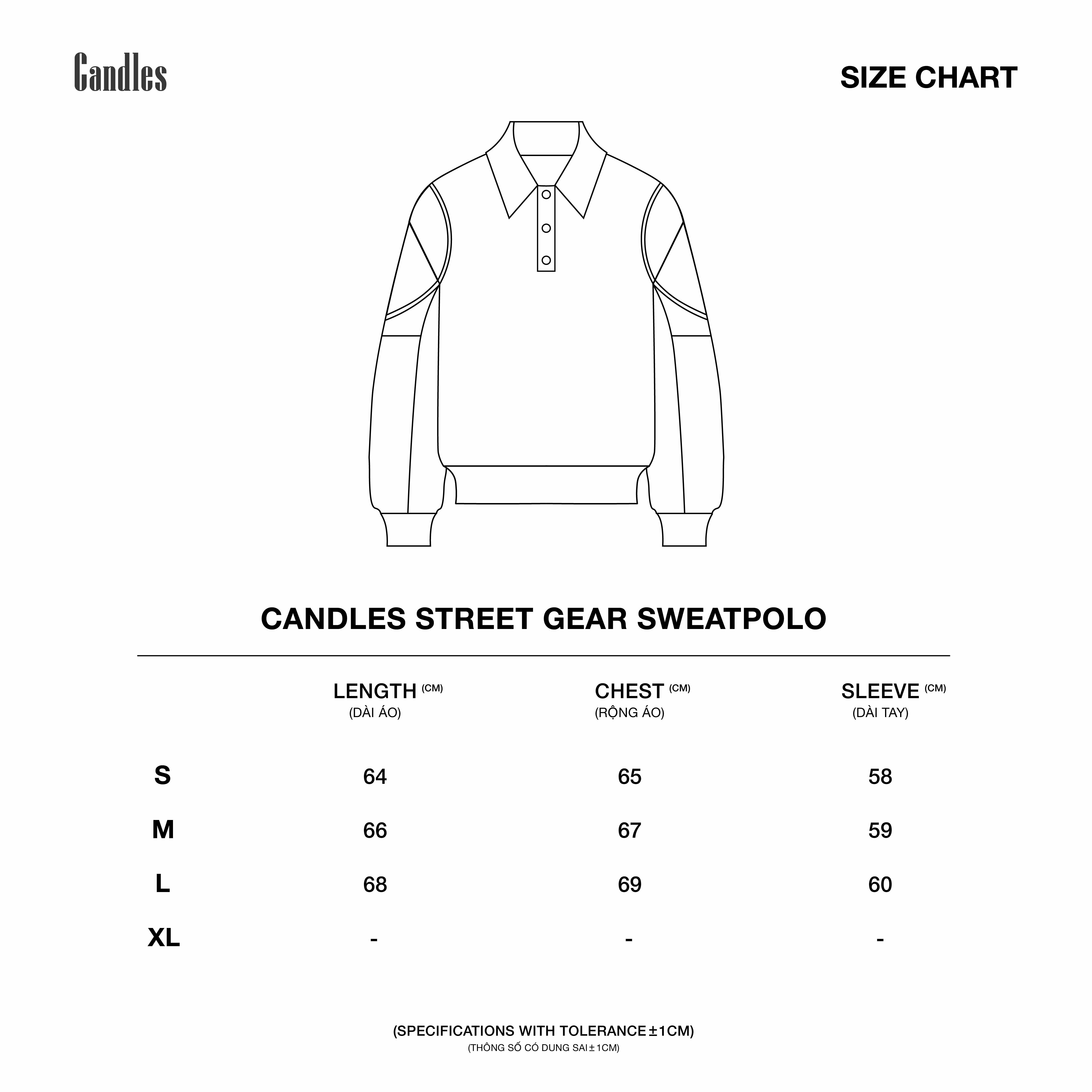 Mô tả Áo Sweater Candles Street Gear Polo Oversized Fit Unisex - 5