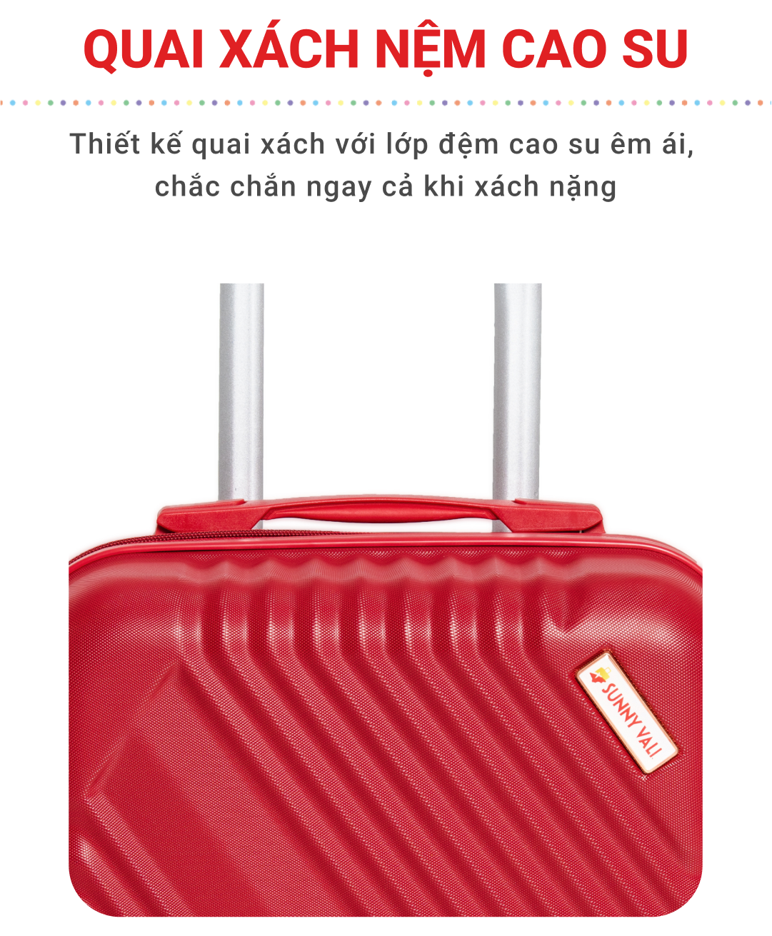 Mô tả Vali kéo du lịch - Vali Sunny SV05, Vali bán chạy Bền Đẹp nhựa ABS + PC bảo hành 3 năm - 7