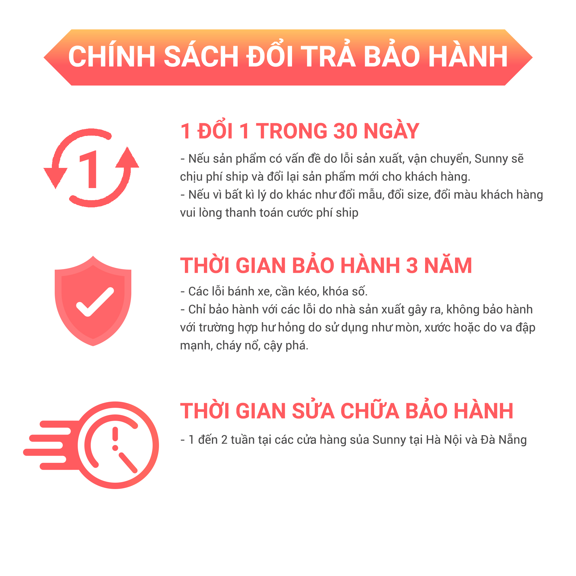 Mô tả Vali kéo du lịch - Vali Sunny SV05, Vali bán chạy Bền Đẹp nhựa ABS + PC bảo hành 3 năm - 12
