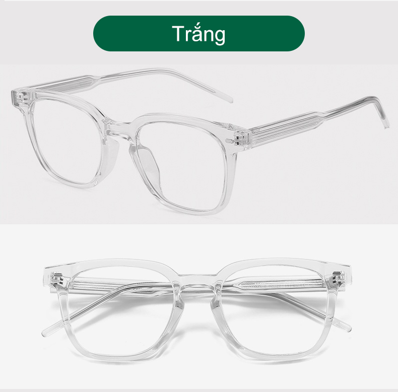 Mô tả Gọng kính cận thời trang nam nữ ANDU EYEWEAR dáng vuông KUBO chất liệu nhựa cốt kim loại 2116 - 11