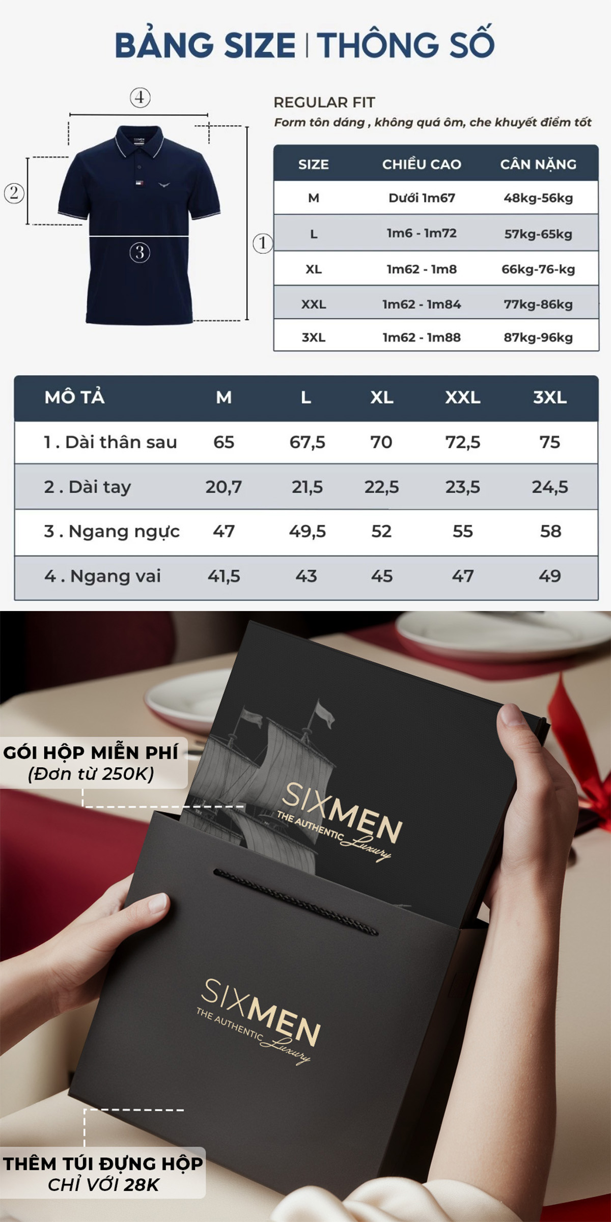 Áo Polo SIXMEN khi mặc