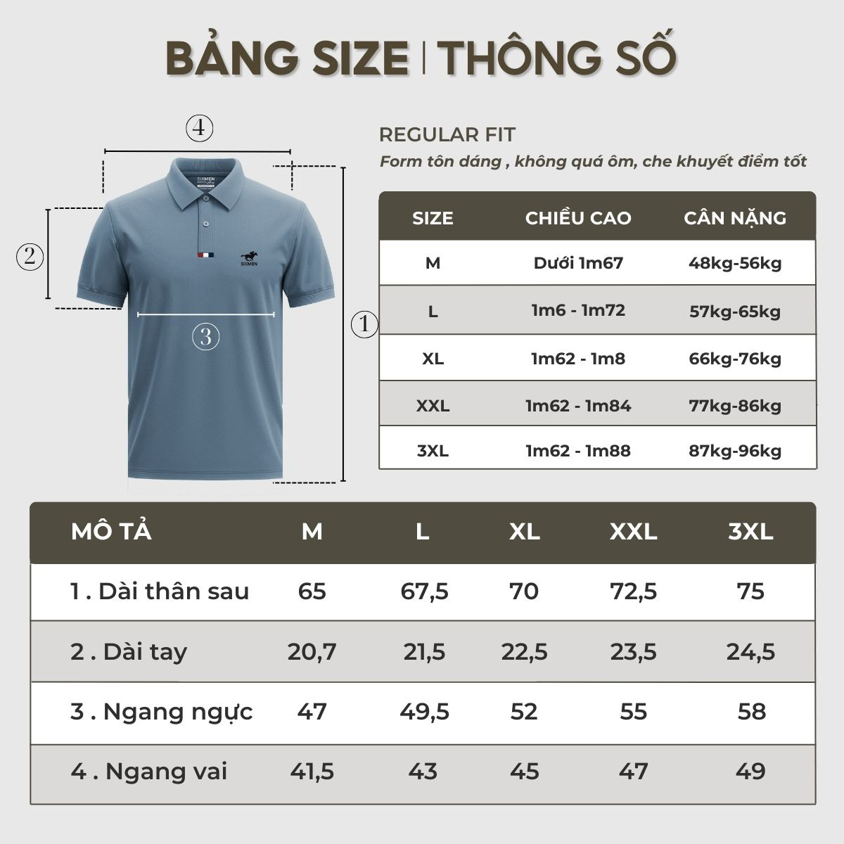 Mô tả Áo polo nam cao cấp ITALY HORSE [Tặng Kèm Hộp Quà] Vải cá sấu FeelMax thoáng mát -  SIXMEN - 9