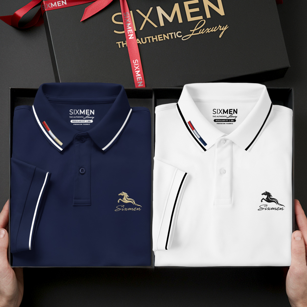 Mô tả Áo polo nam cao cấp MÃ ĐÁO THÀNH CÔNG [Tặng Hộp Gói Quà] Vải cá sấu FeelMax thoáng mát - SIXMEN - 5