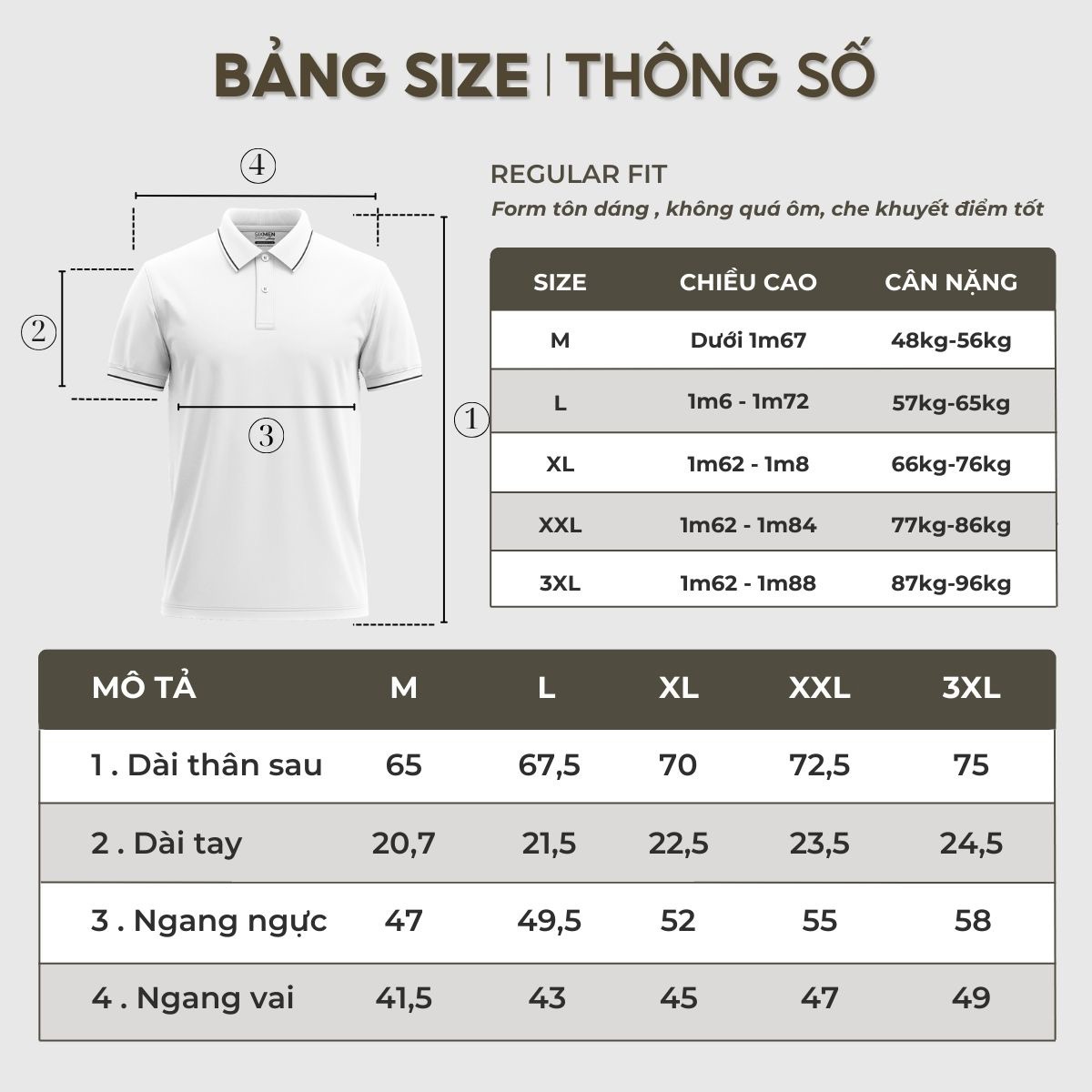 Áo polo nam SIXMEN Basic Trơn Viền Đổi trả 60 ngày