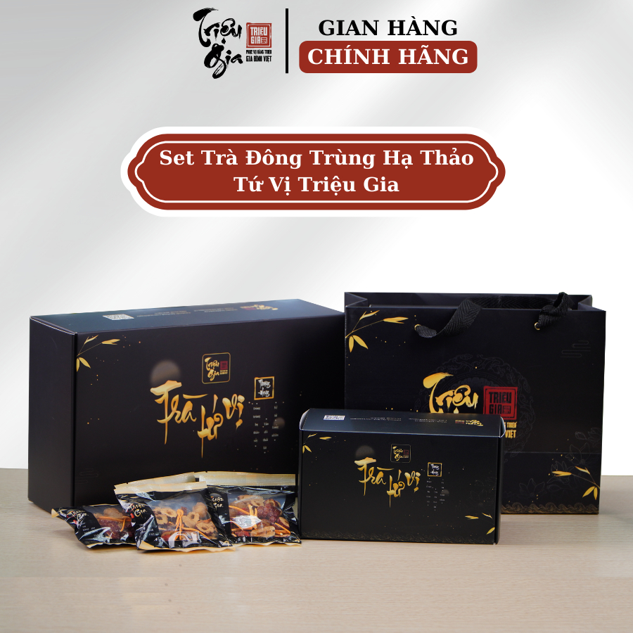 Mô tả Set trà thảo mộc Triệu gia tứ vị giúp ngủ ngon, đẹp da, trà đông trùng hạ thảo tăng cường sức khỏe - 1