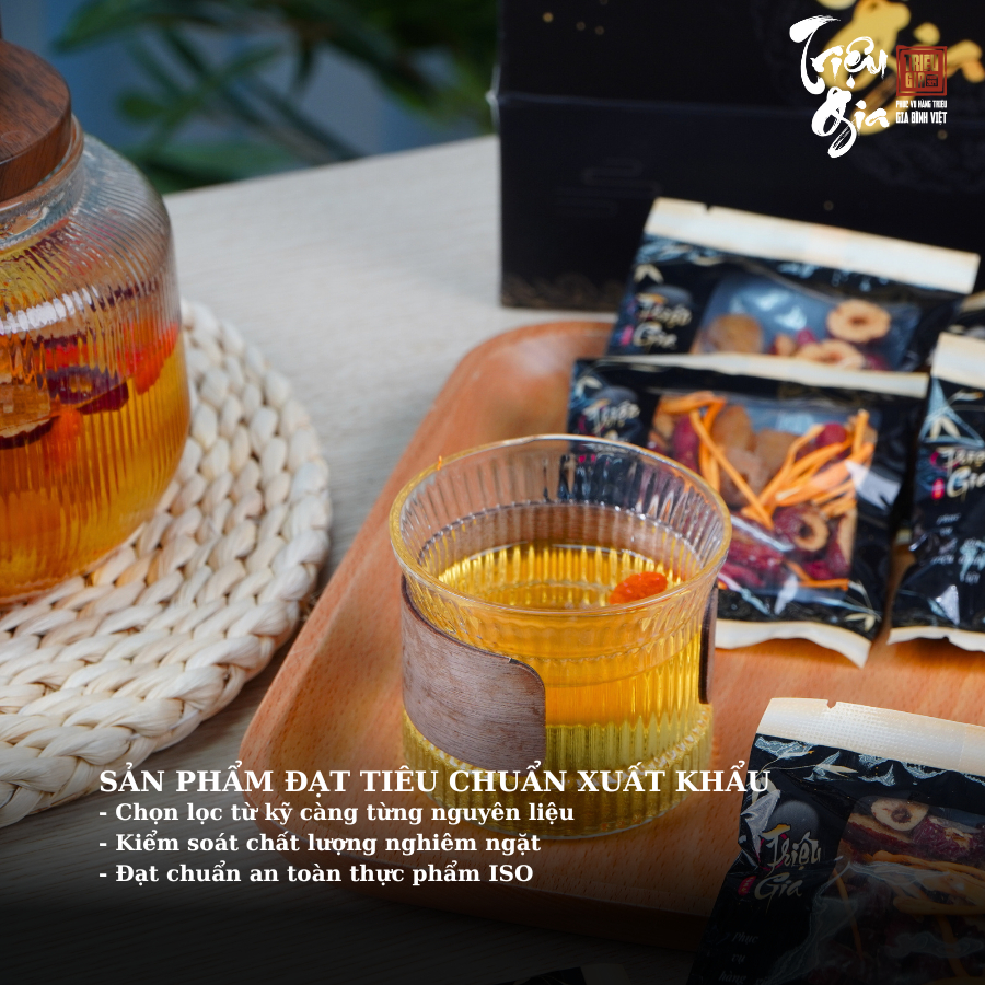Mô tả Set trà thảo mộc Triệu gia tứ vị giúp ngủ ngon, đẹp da, trà đông trùng hạ thảo tăng cường sức khỏe - 5