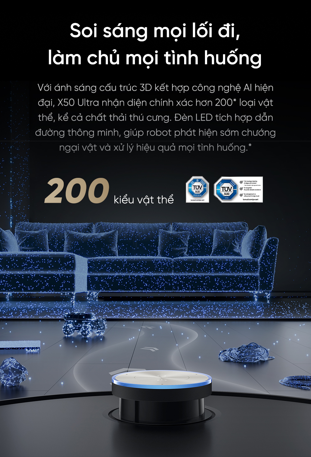 Mô tả Robot hút bụi lau sàn chuyên dụng Dreame X50 Ultra - Bản Quốc Tế - Bảo Hành 24 Tháng - 7