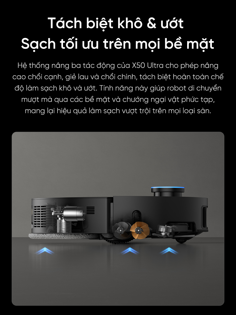 Mô tả Robot hút bụi lau sàn chuyên dụng Dreame X50 Ultra - Bản Quốc Tế - Bảo Hành 24 Tháng - 10