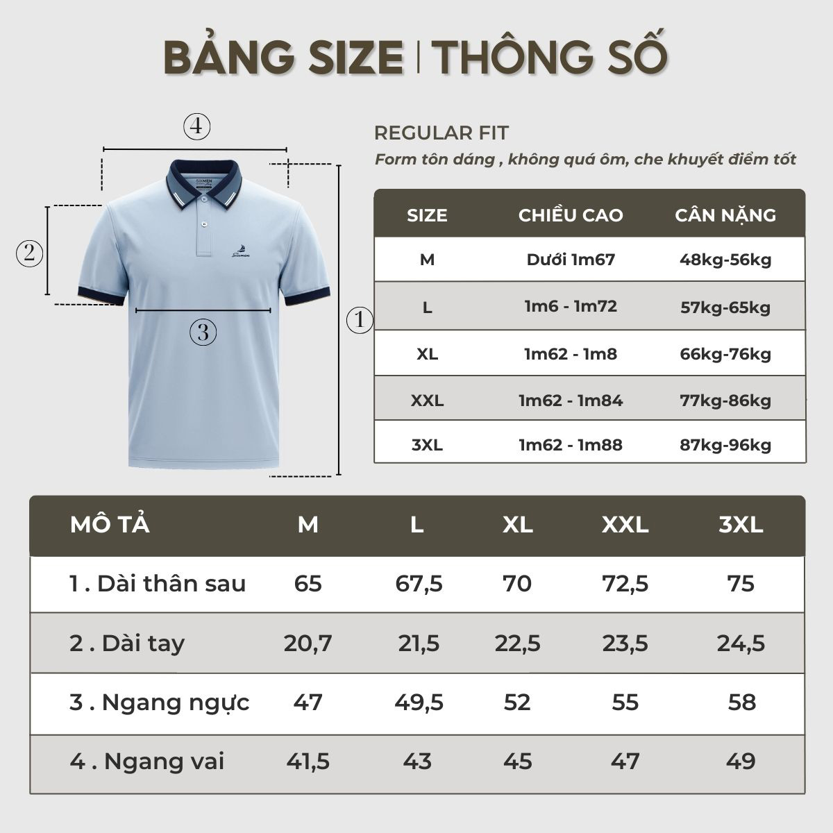Áo Polo Nam SIXMEN FAVOR - Chi Tiết Lai Áo