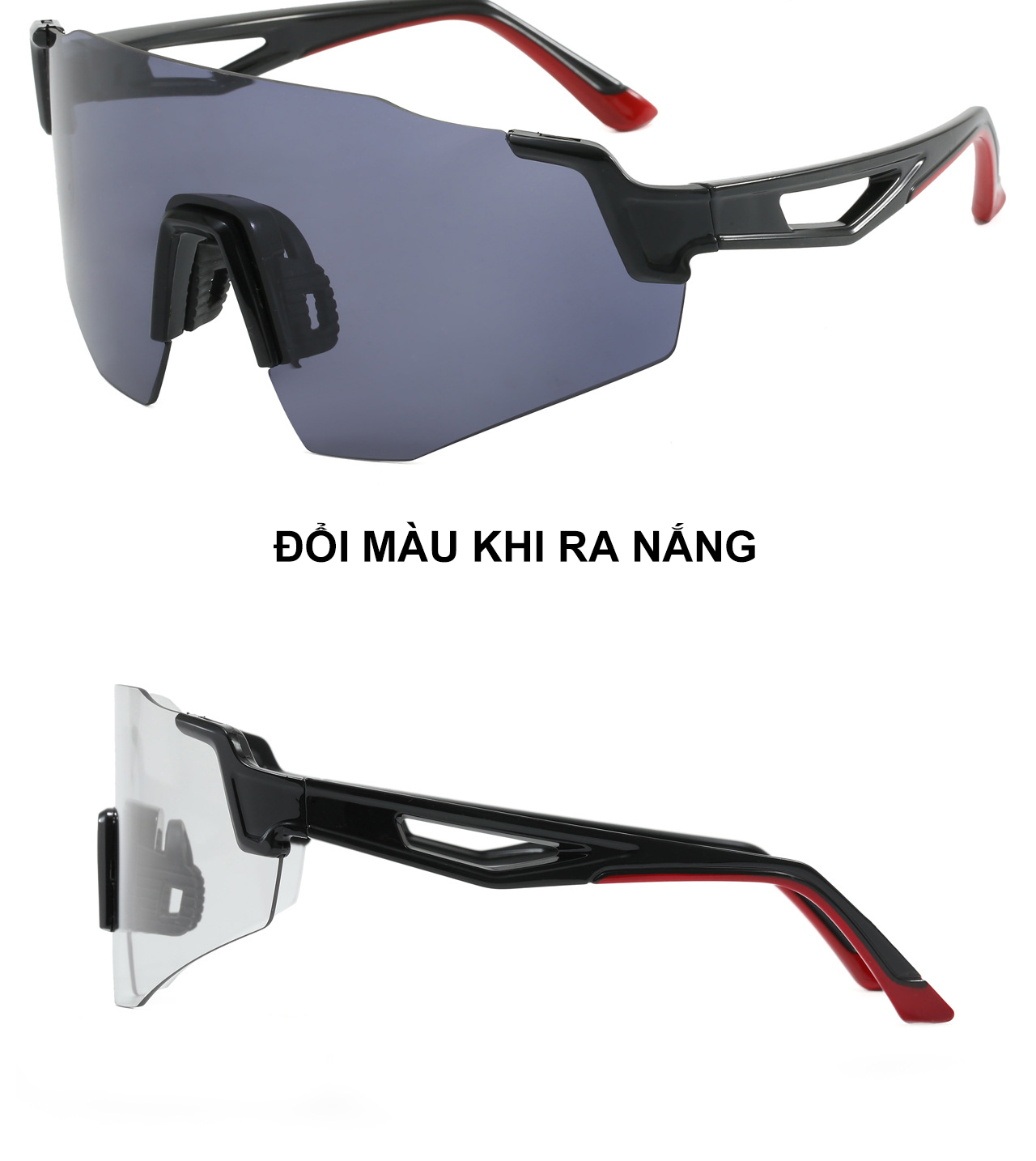 Mô tả Kính ĐỒI MÀU chắn bụi  ANDU phù hợp đi đường và hoạt động ngoài trời kiểu dáng thể thao - 9