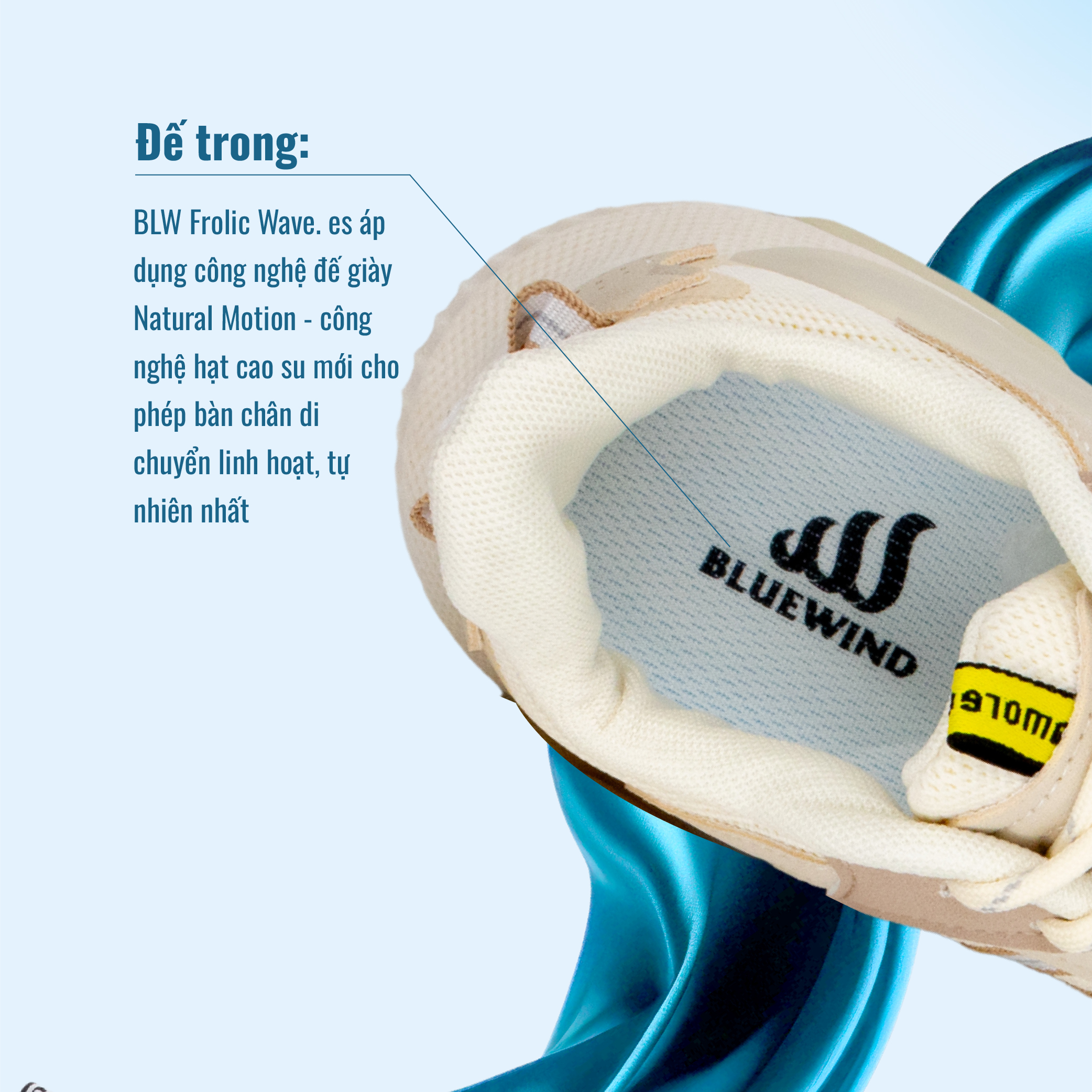 Mô tả Giày Thể Thao Nam Nữ BLUEWIND Frolic Wave.es Trẻ Trung Dễ Phối Đồ Vải Dệt Thoáng Khí 68371 - 4