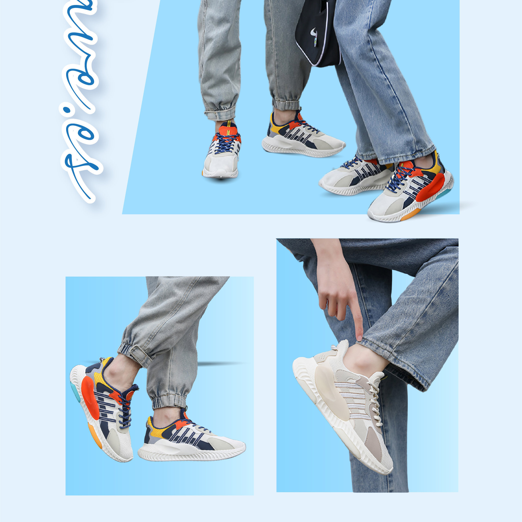 Mô tả Giày Thể Thao Nam Nữ BLUEWIND Frolic Wave.es Trẻ Trung Dễ Phối Đồ Vải Dệt Thoáng Khí 68371 - 7