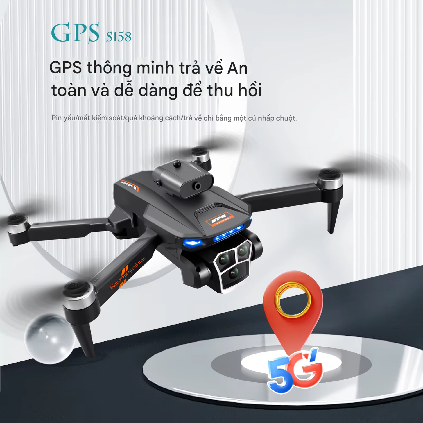 Flycam Z10 S158 có GPS Flaycam 8K camera nét cao cấp drone điều khiển ...