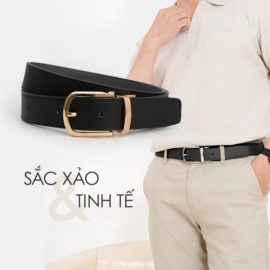 Mô tả Thắt Lưng Nam Xoay Chiều Bằng Da Marcus, Da Nhập Khẩu Cao Cấp, Thương Hiệu LEONARDO - 3