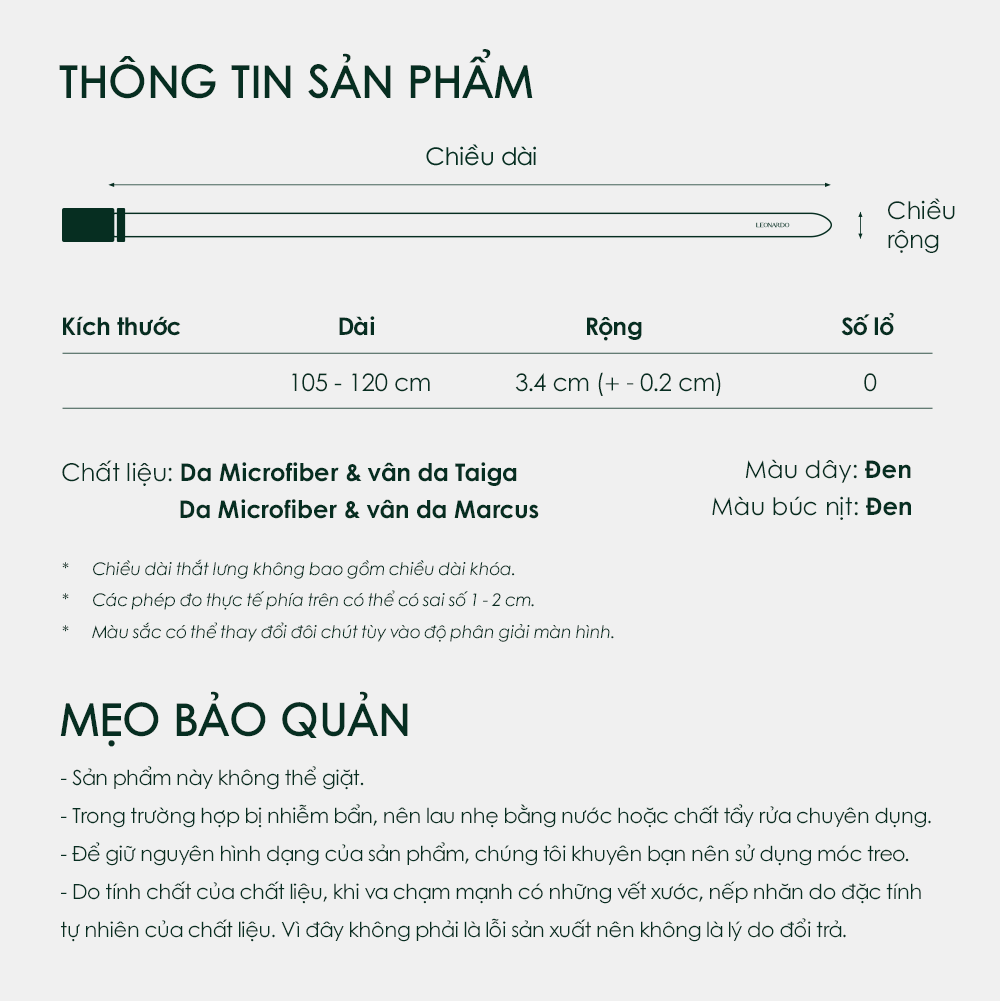 Thắt lưng nam chính hãng