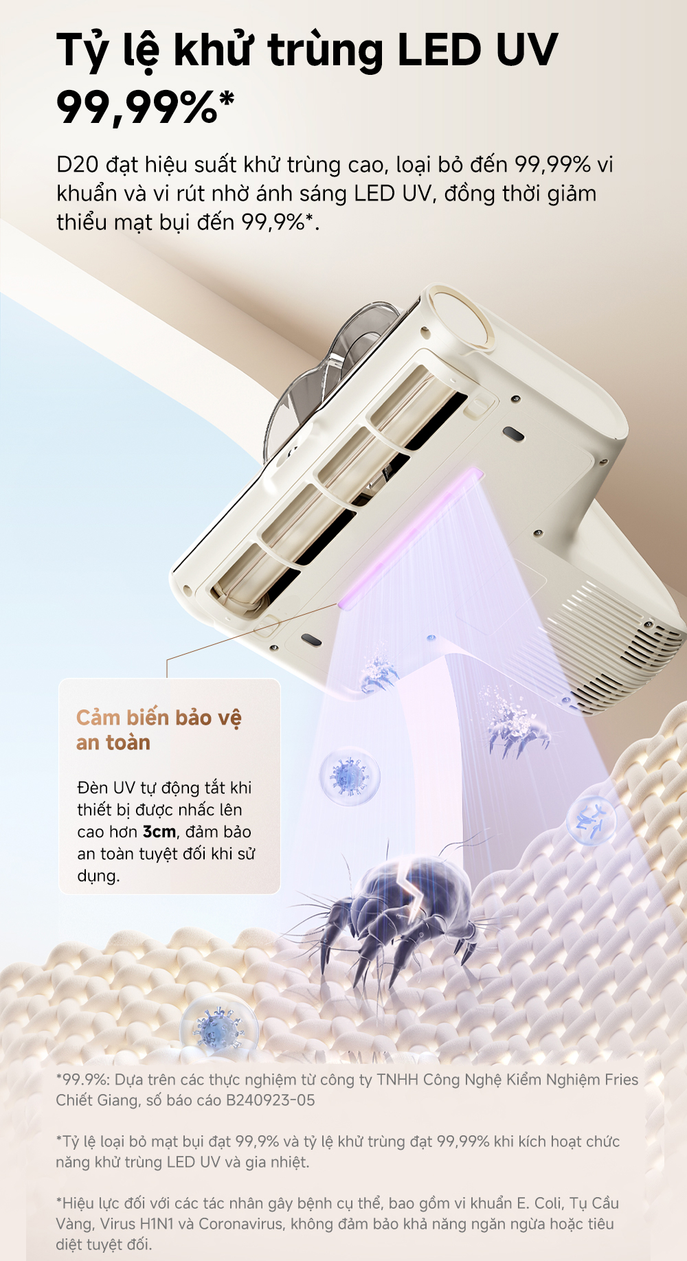 Mô tả Máy hút bụi giường nệm Mova D20 SEA - Hàng chính hãng - Bảo hành 12 tháng - 9
