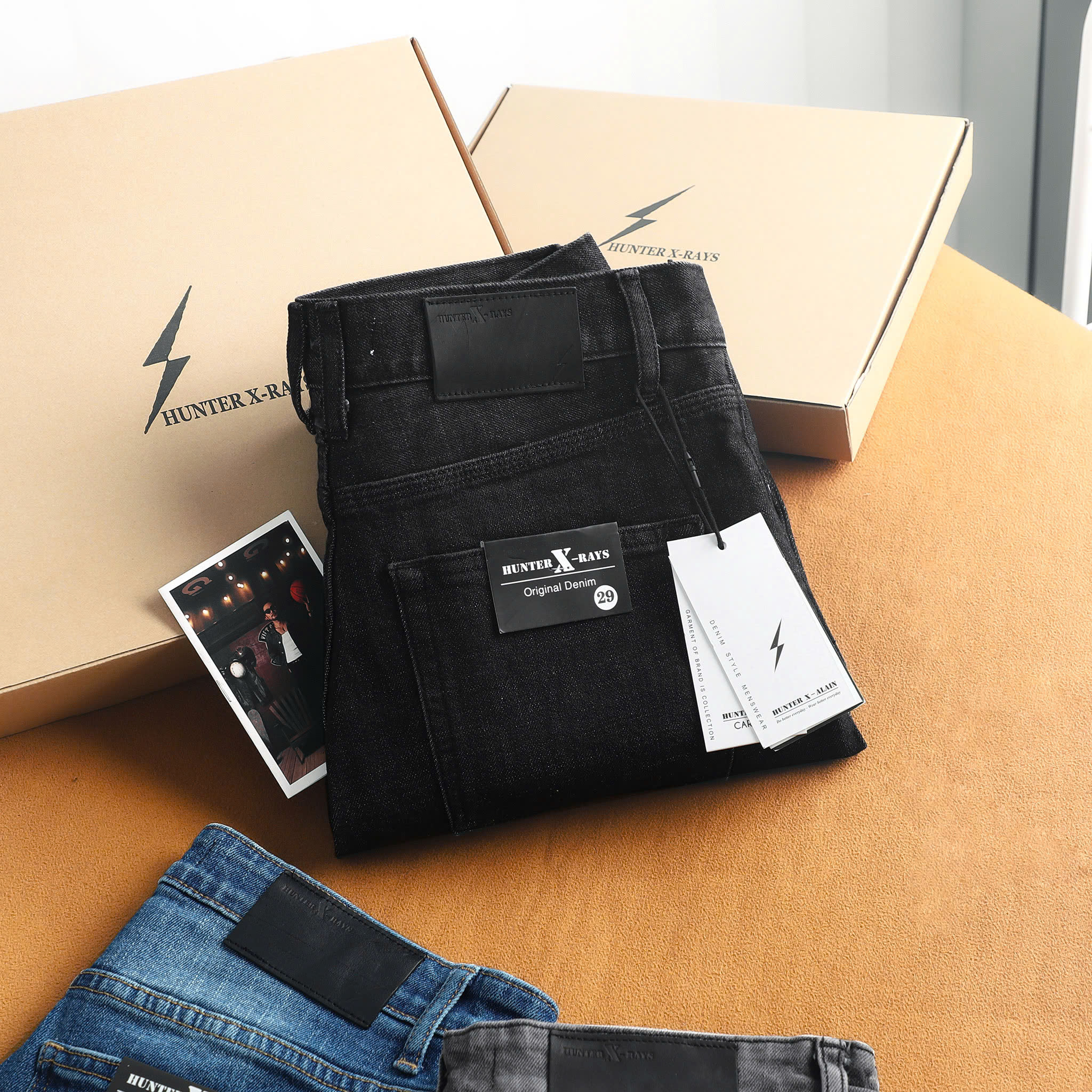 Mô tả Quần Dài Jeans Xám Rách Hunter Xrays D88 Menswear - Nam - 4