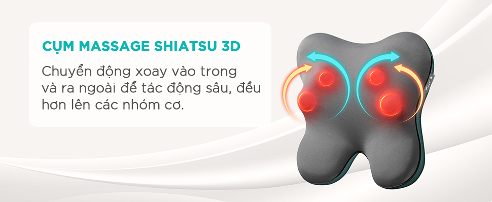 Mô tả Gối Massage Đa Năng Nhiệt Hồng Ngoại KINGTECH KP-500 - Chuyên Sâu Cổ Vai Gáy, Thắt Lưng - Chính Hãng - 5