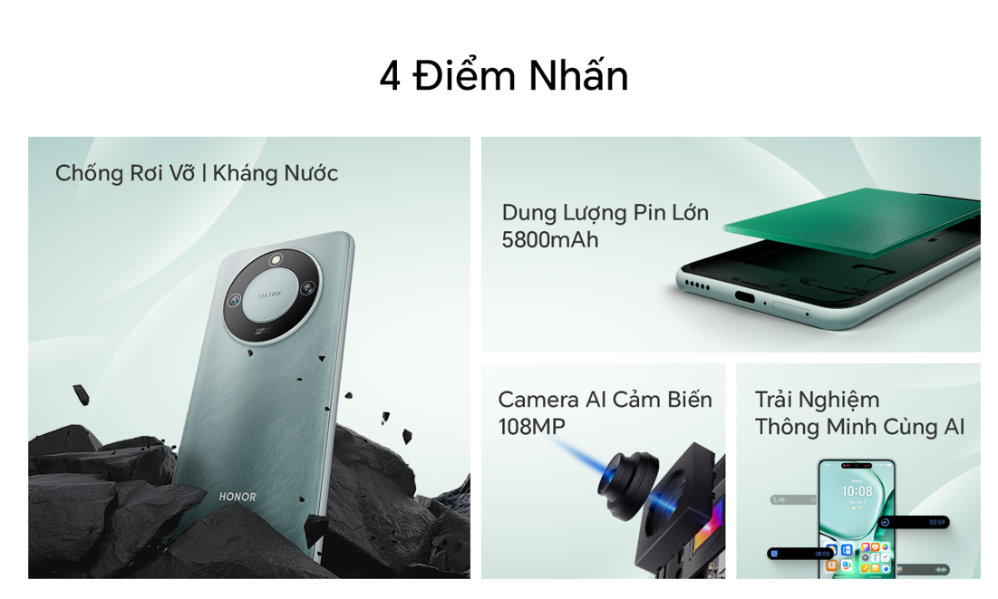 Mô tả Điện thoại HONOR X9c Smart 5G 12GB + 256GB| Pin 5800mAh, Camera 108MP | Bảo hành 24 Tháng - 5