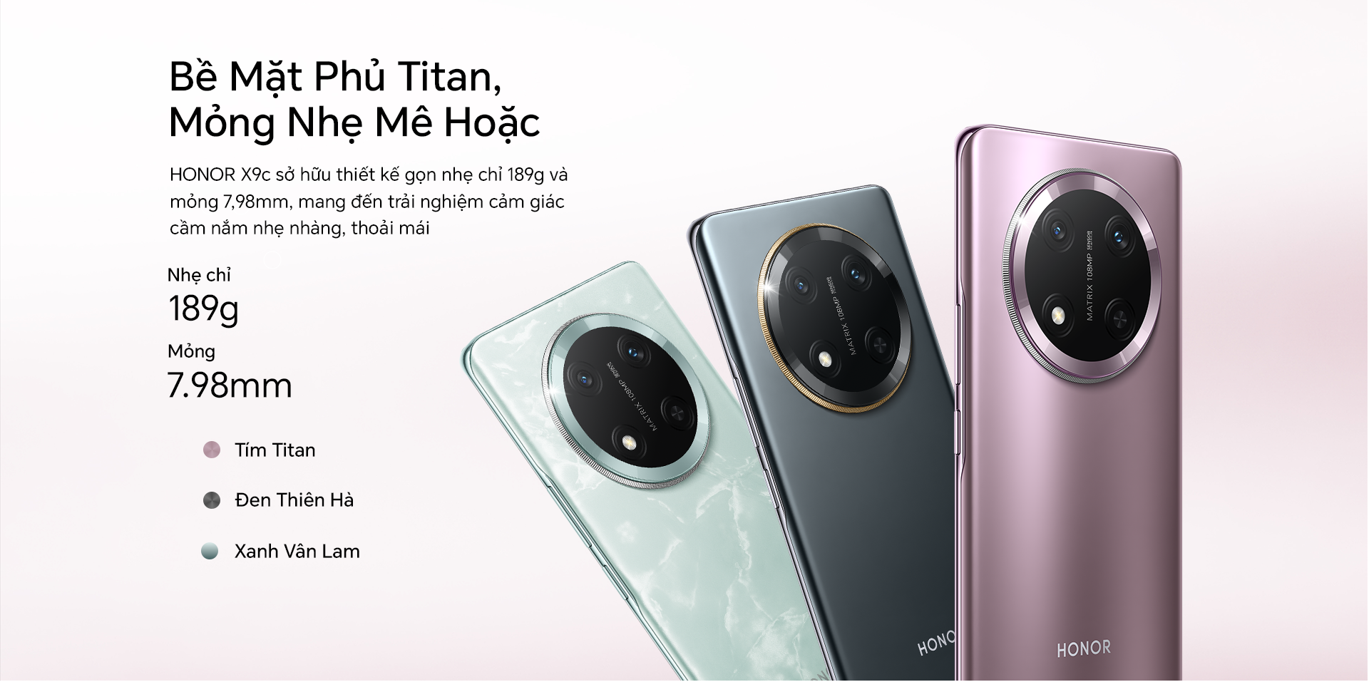 Mô tả Điện thoại HONOR X9c 5G 12GB + 256GB | Màn hình 6.78" |Pin 6600mAh, Camera 108MP | Bảo hành 24 Tháng - 6