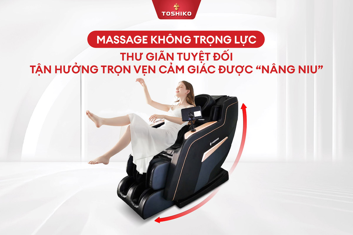Chế độ không trọng lực ghế massage Toshiko T82